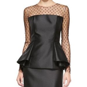 Two-Piece Black Peplum Gown